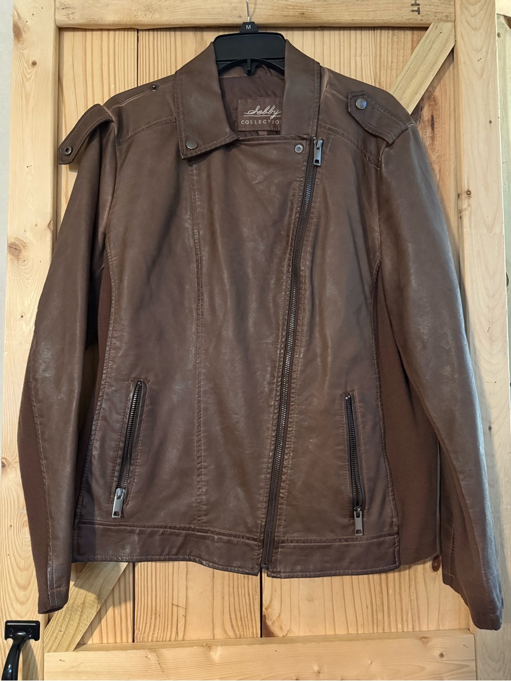 Women's Brown Leather Moto Jacket